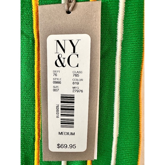 Eva Mendes NYC NWT  Green/Yellow  Mermaid Maxi Sherry Sweater Skirt - Picture 7 of 9